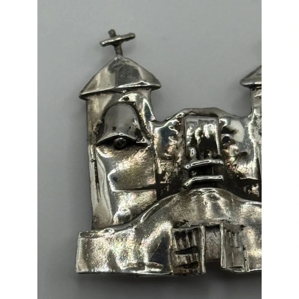 Catherine Maziere Sterling Silver Sanctuario De Chimayo Church Brooch Pendant